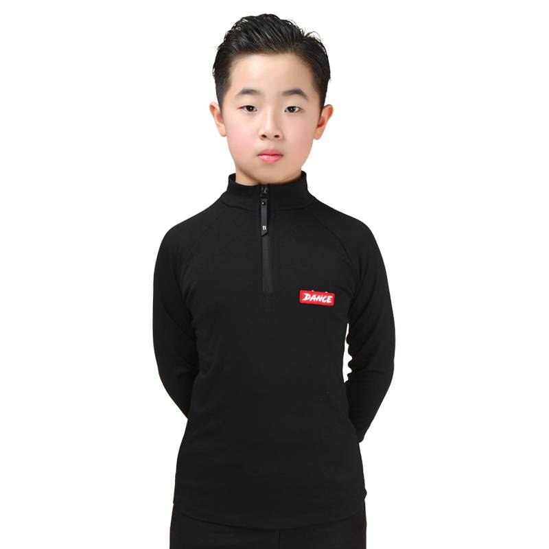 Factory selling boys Latin dance clothing children boys, boys e girls long -sleeved exercise performance shirt spring 2