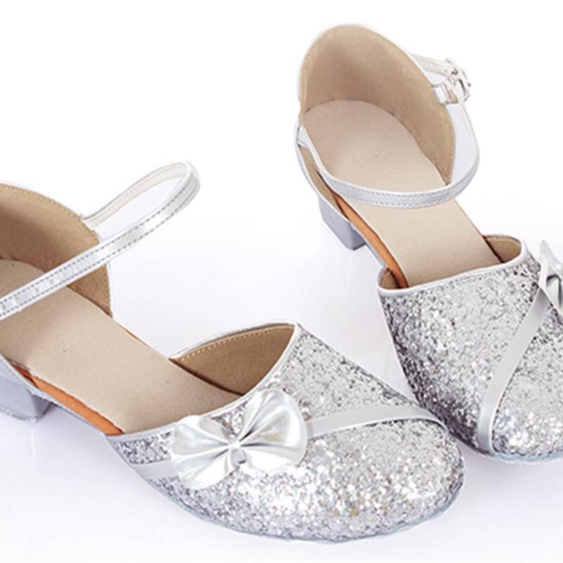 Autumn and winter Lauding dance shoes girls and children and girls with dance shoes soft soles of children's walnut bark list templates