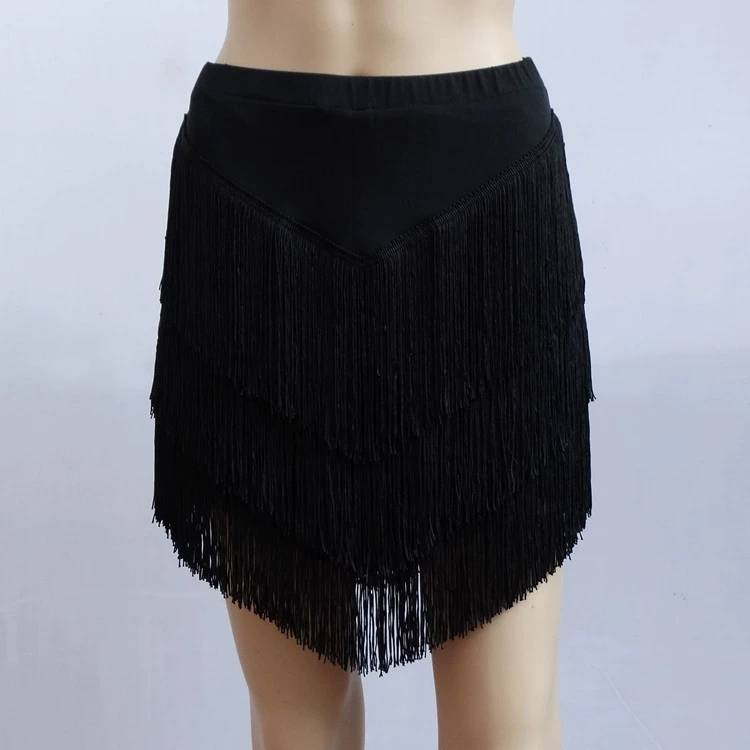Latin dance skirt adult skirt girls Liu Su short skirt women's suit square dance exercise uniform skirt