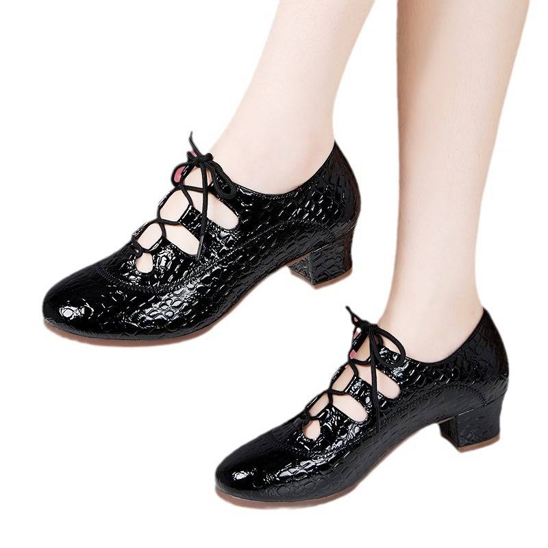 Professional Latin Dance Shoes Female Adult Female Following Soft Bottom Water Soldier Dance Indoor Summer Female Friendship Plaza Dance shoes