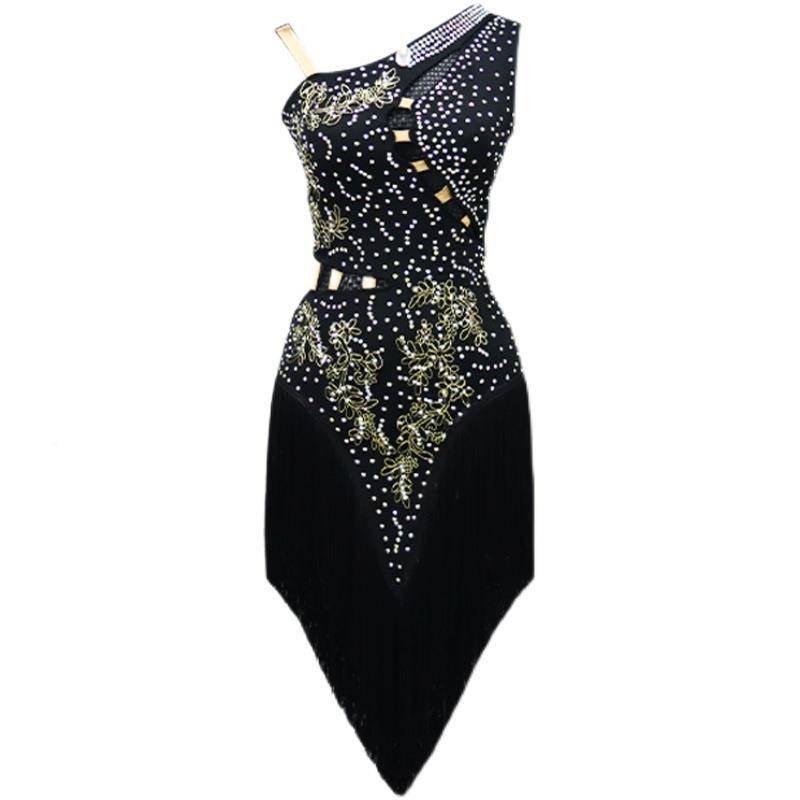 2024 new 20 skirt 24 new Latin dance competition clothing Pakatana female stream jacket professional black art test flower Su Su