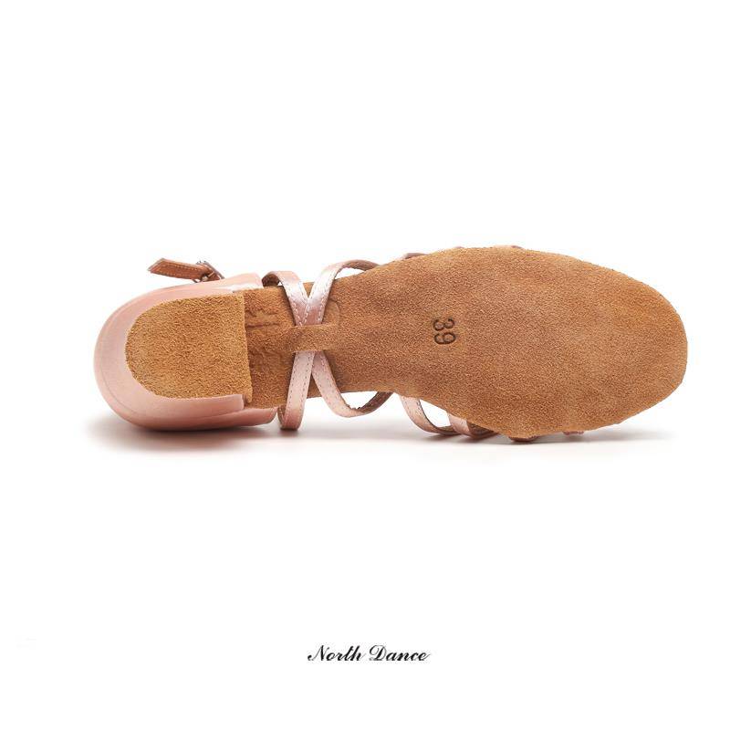 Bei Dance Pink Girl Latin Dance Shoes Children and Girls and Girls with Soft -bottom Scholars Dance Shoes Practice Sandals