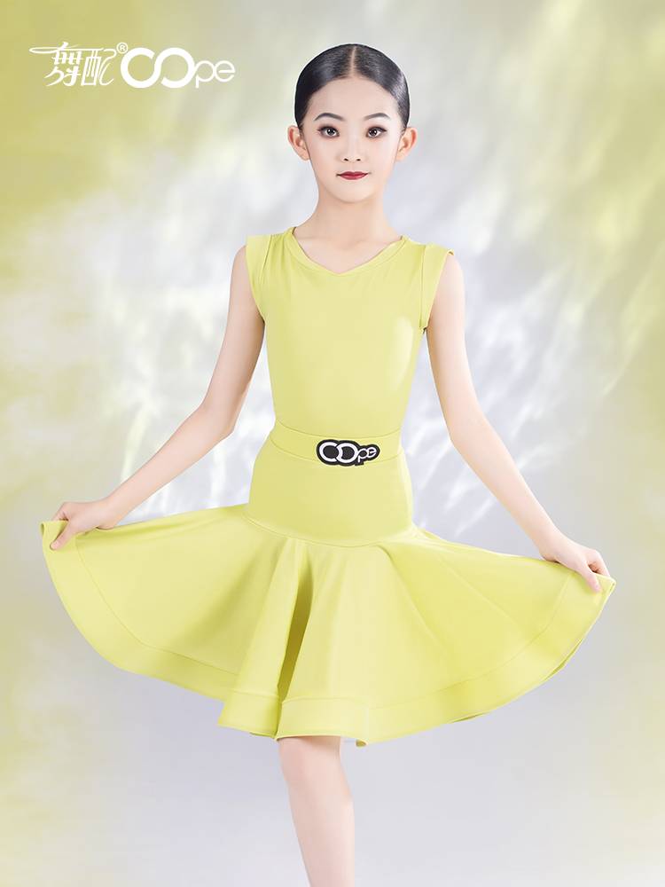 OOPE Dance with Dance Dance Summer Six -colored Sleepless Children's Latin Dance Professional Competition Standardment Set Girl