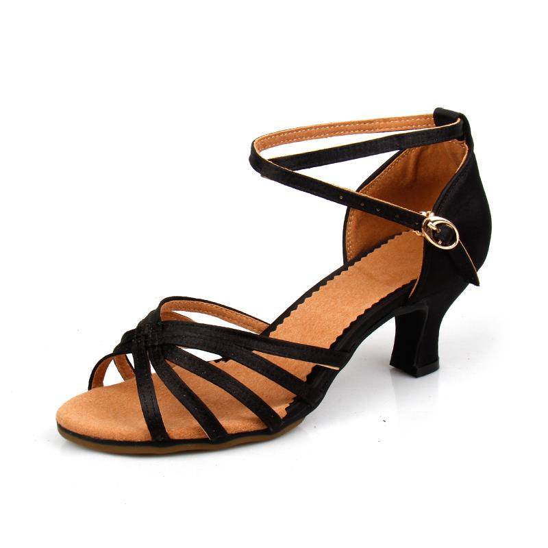 Summer Latin Dance Shoes Female Adult Mid -Heel Dance Shoes Plaza Dance Female Shoes Soft soles high -heeled dance shoes sandals