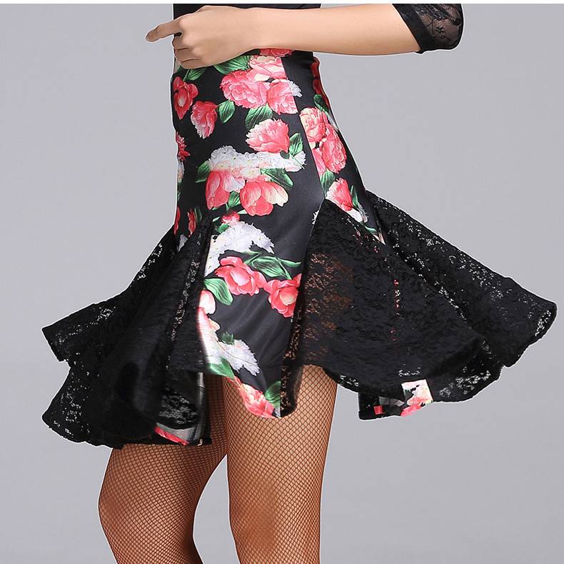 High-quality Latin dress, half-butt lace-tails, Latin tutu tiara