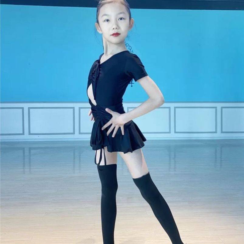 Latin dance socks girls dancing competition long socks practice black overlays, knee socks Latin dance calf socks