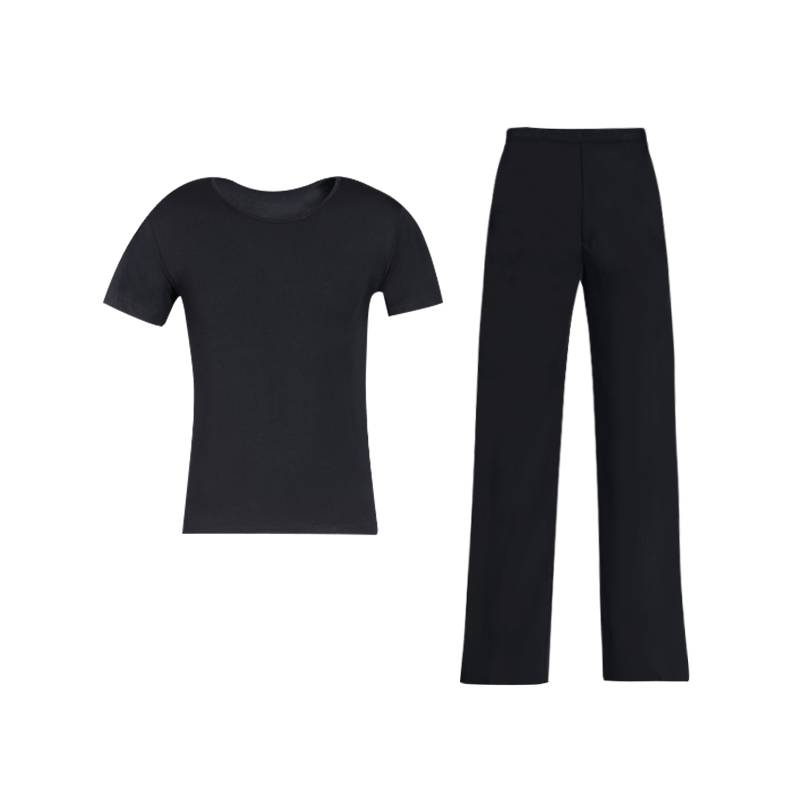 Dance service practice service men's loose student -shaped physical clothing modern dance Lalading dance wide -legged straight -legged Modal set