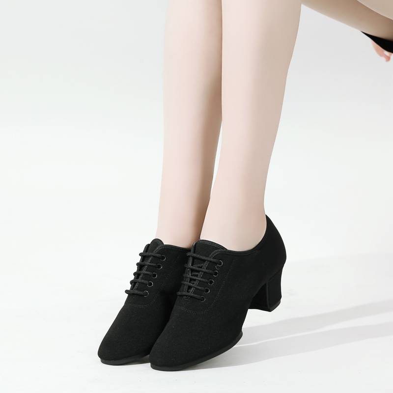 Latin Dance Shoes Adult Lady Middle -Hee Teacher Shoes Soft Sole Shoes Dance Dance Shoes Plaza Dance Dance Shoes