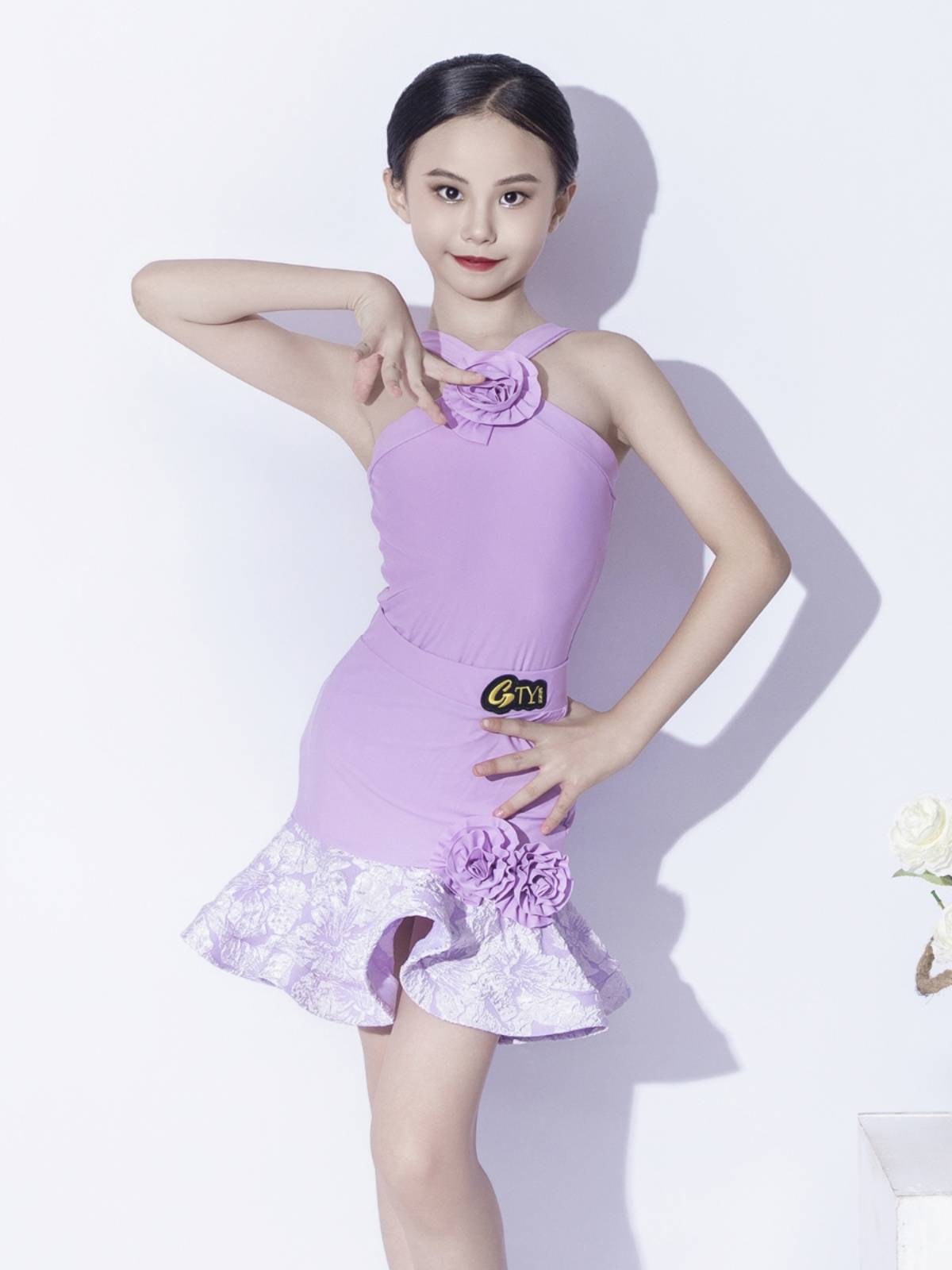 GTYDANCE Latin dance service girl 2024 new summer high -end high -end printing training suit performance suit