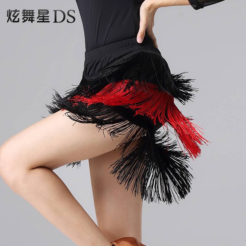 Spot Latin dance service spring and autumn L new Latin dance skirt, spoiler dancing exercise, three -step step -by -step female dance skirt