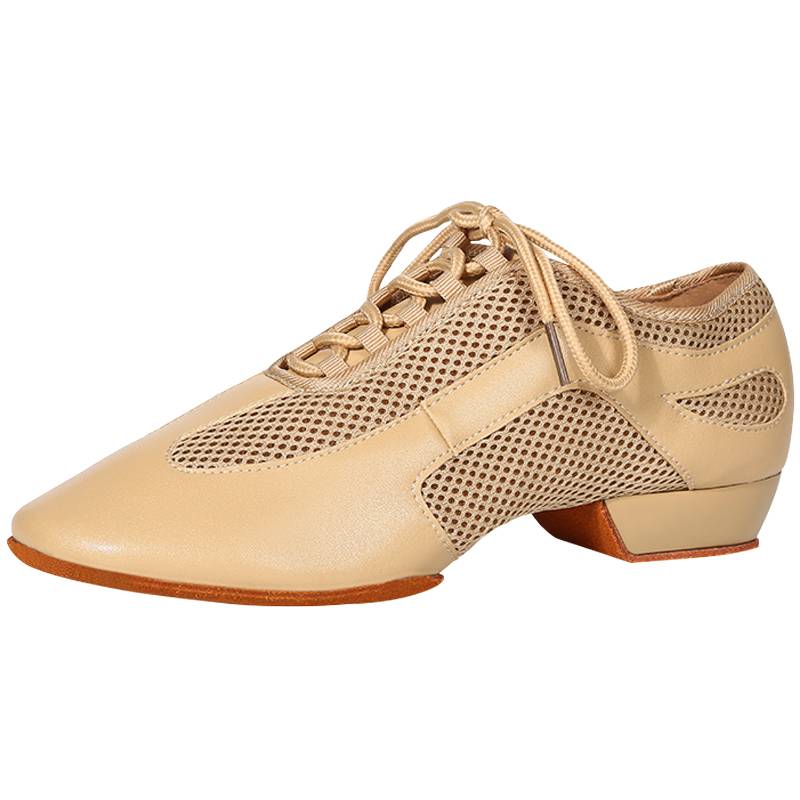 Latin dance shoes adult ladies soft bottom mid -high heel teacher shoes, dance shoes, net breathable dancing practice shoes
