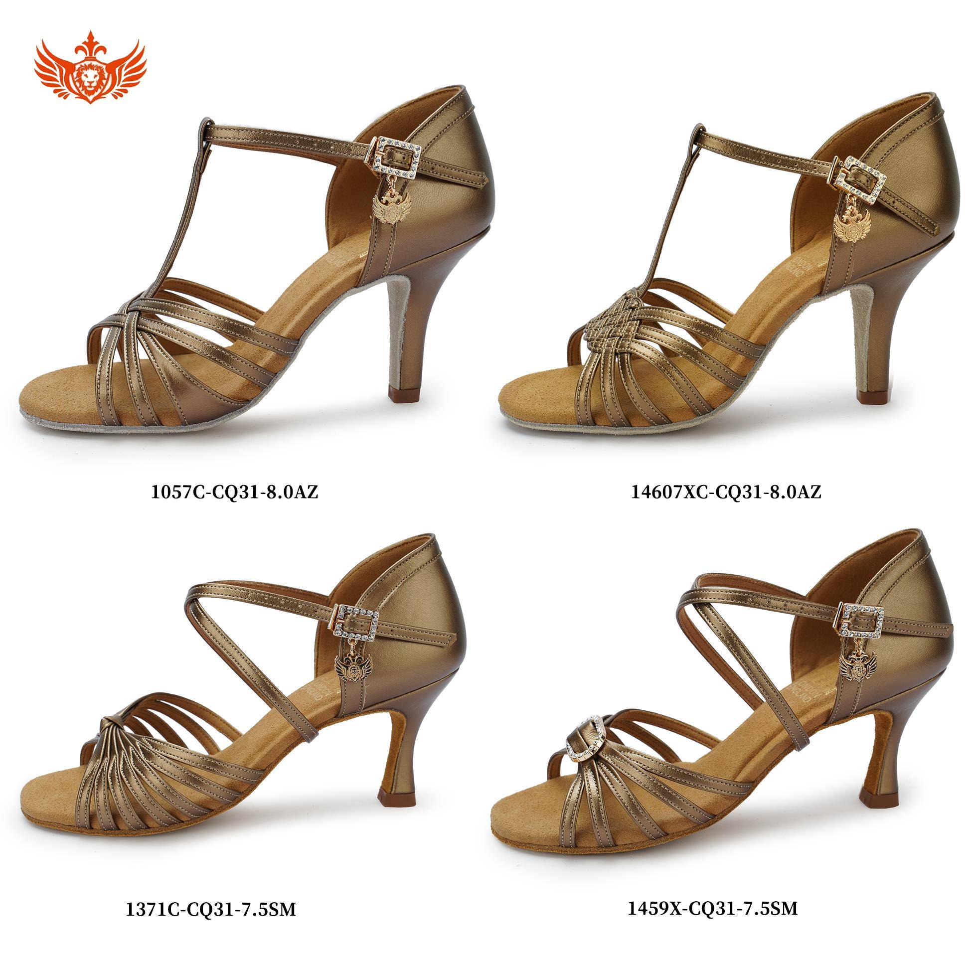 Palm oil color professional Latin dance shoes female adults with soft bottom dancing shoe country dance 2024 new model