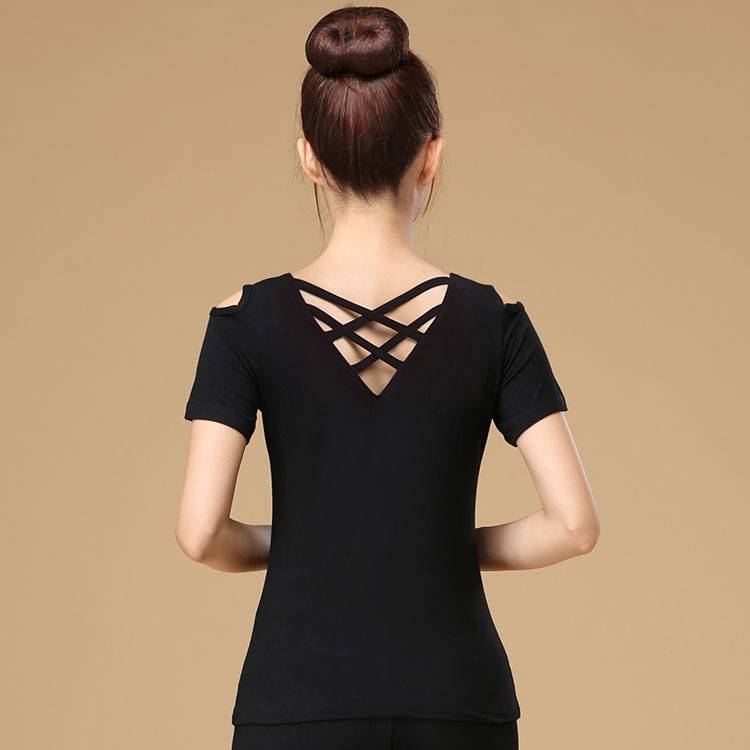Liu Melading dances long -sleeved black clothing sexy body dance practice dance clothing dressing square dance clothing female