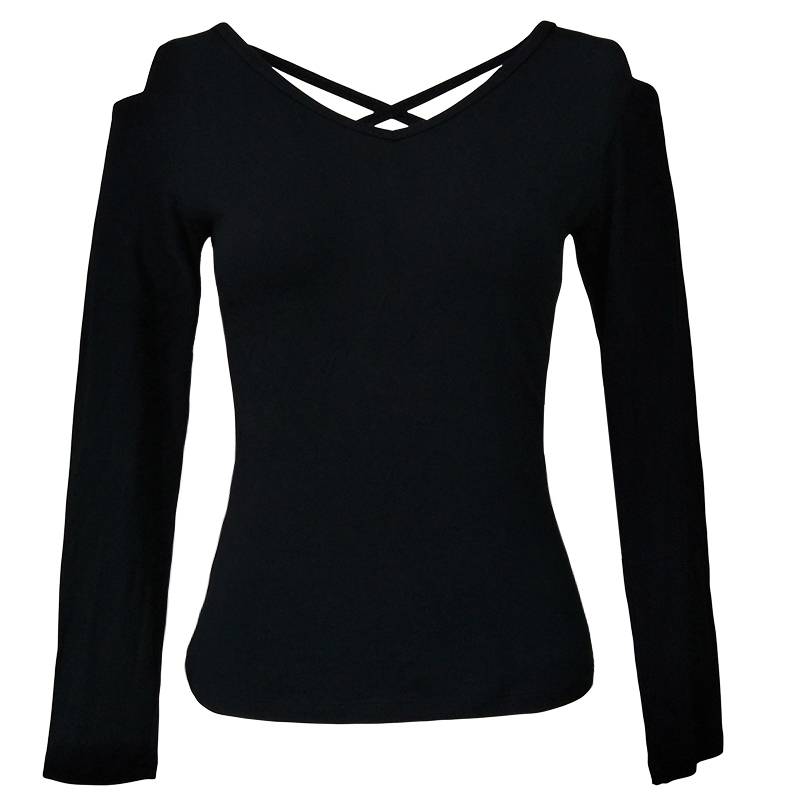 Liu Melading dances long -sleeved black clothing sexy body dance practice dance clothing dressing square dance clothing female
