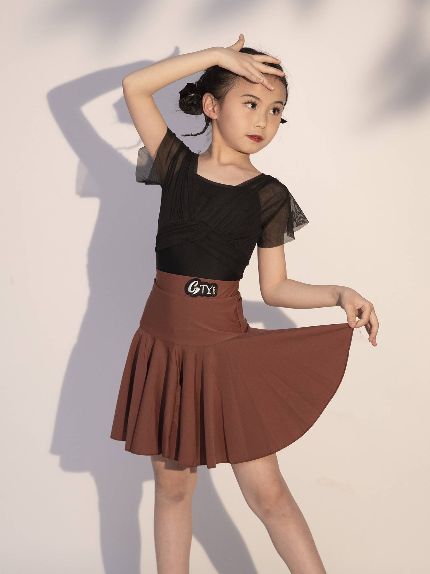 GTYDANCE Children's Latin Dance Summer Practice Skirt Set New 2024 Senior Professional Girl Performance Services