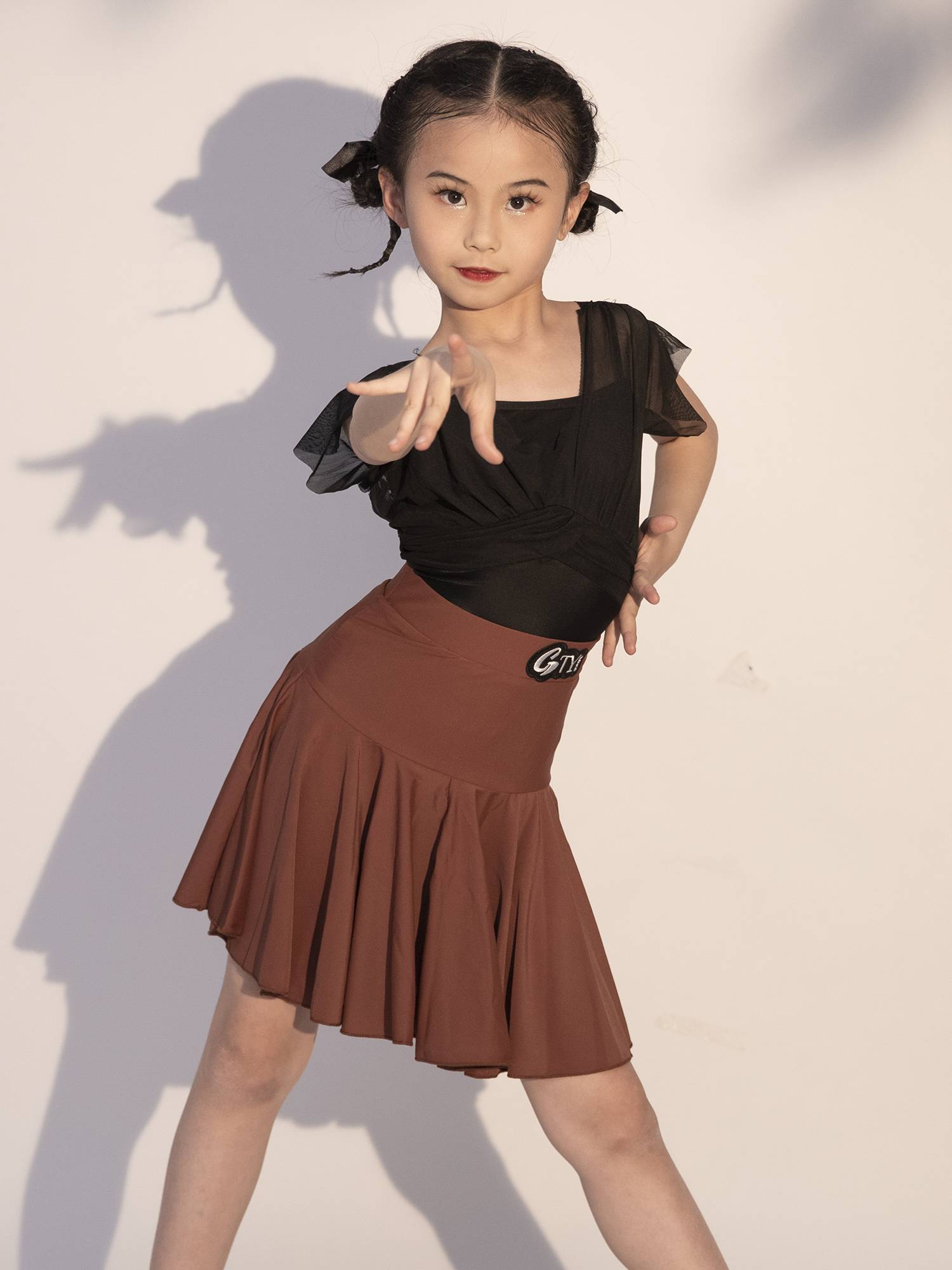 GTYDANCE Children's Latin Dance Summer Practice Skirt Set New 2024 Senior Professional Girl Performance Services