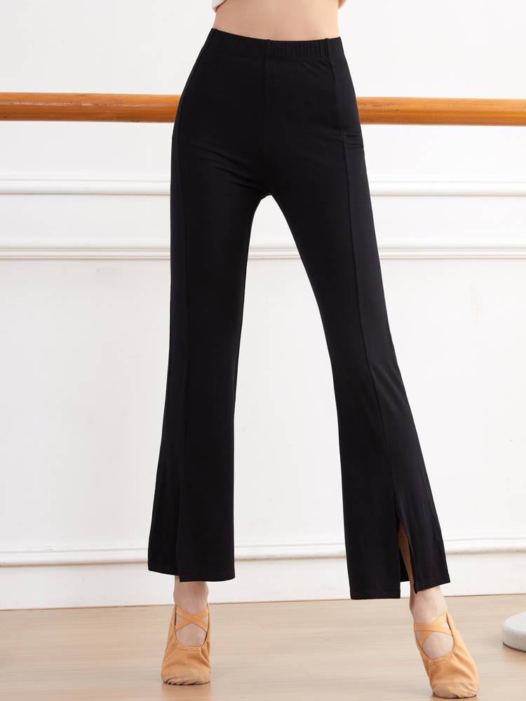 Dance pants female spring and summer model Modal split micro -pants student art test pants Latin dance pants adult