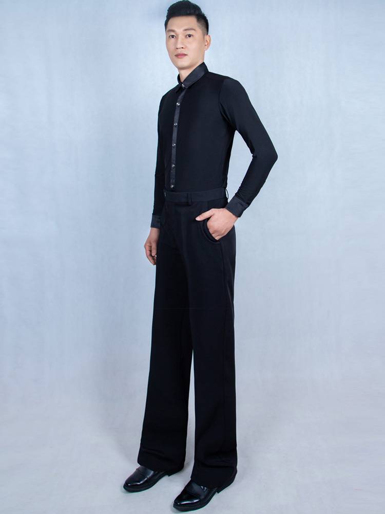 Men's modern dance country dance pants dance pants pocket Latin friendship square dance pants Lunbar Sanda dance pants