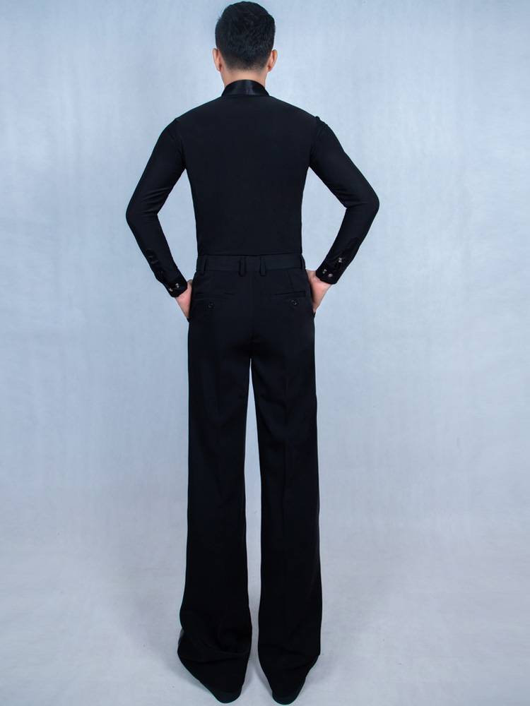 Men's modern dance country dance pants dance pants pocket Latin friendship square dance pants Lunbar Sanda dance pants