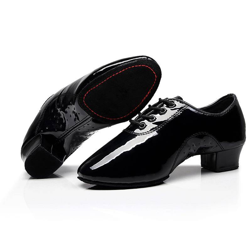 Men's Latin dance shoes soft soles dance shoes black performance competition dancing shoes boys national standard dance exactly practicing shoes