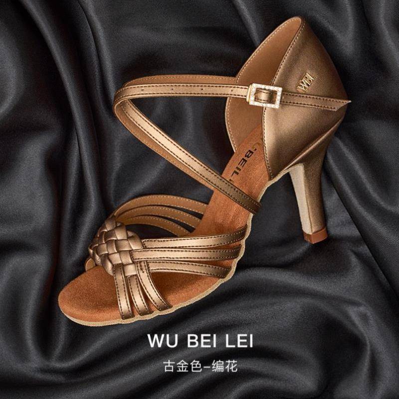 Dance new teachers female middle girl shoes training competition with beginners practice shoes Latin dance senior adult