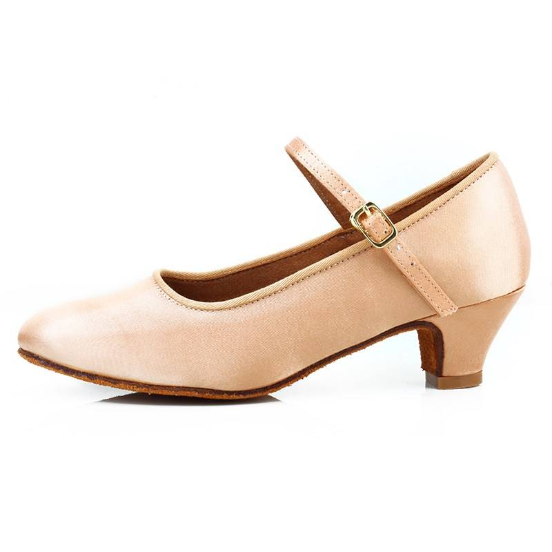 Children and girls Modern Dance Shoes Female Children's Standard Walzlading Dance Dance Shoes Standard Mao Ban sat satin