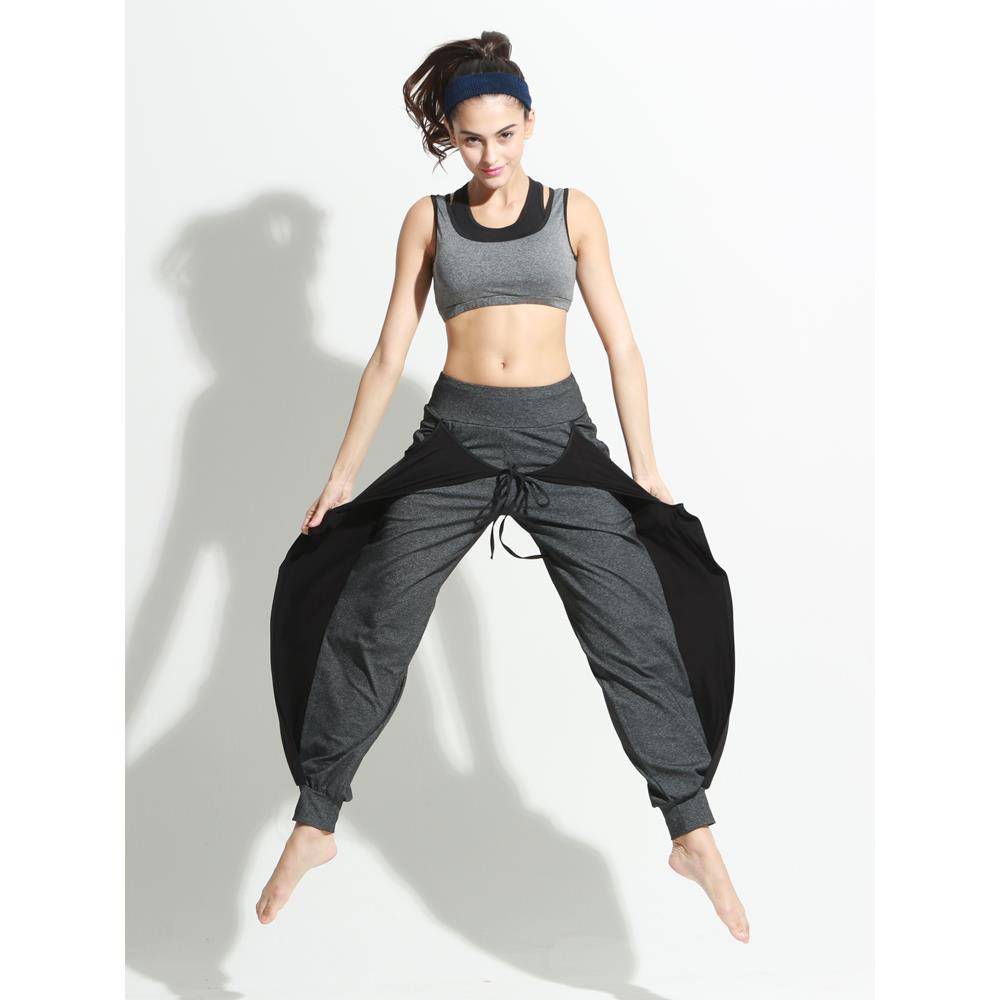 Loose dance practice female trousers modern dance fitness clothes high bombs yoga pants Harun dance Latin dance training