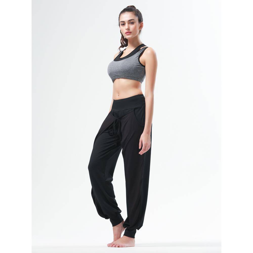 Loose dance practice female trousers modern dance fitness clothes high bombs yoga pants Harun dance Latin dance training