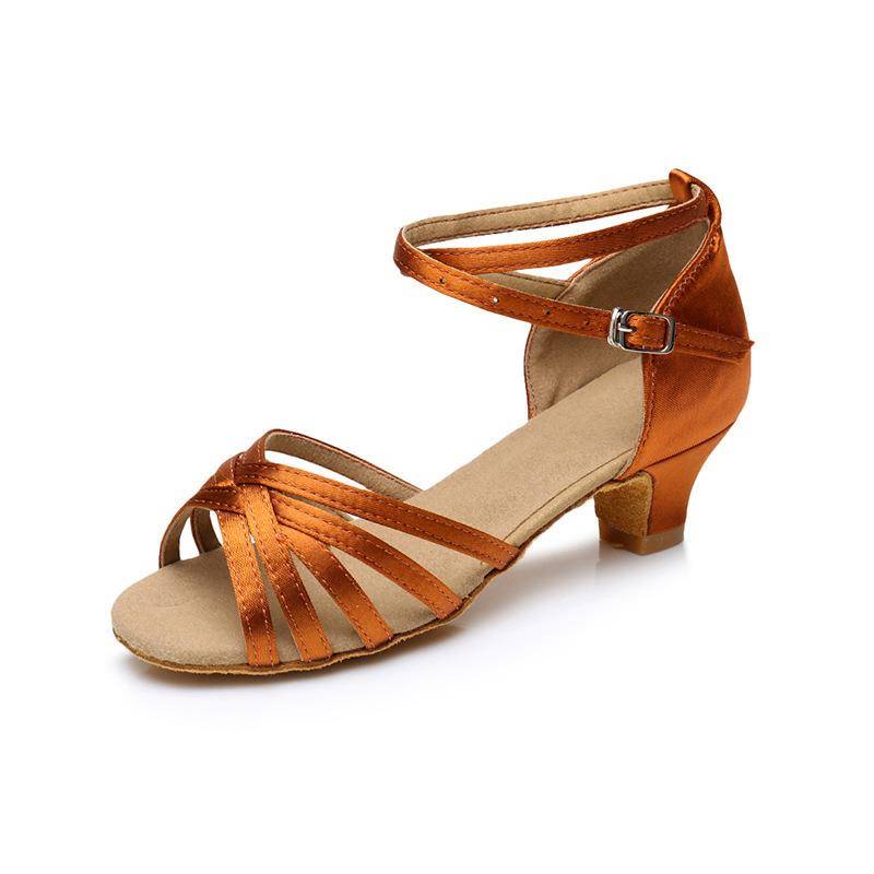 Children's high -heeled Latin shoes children's soft base dance shoes comfortable practicing shoes girl stage