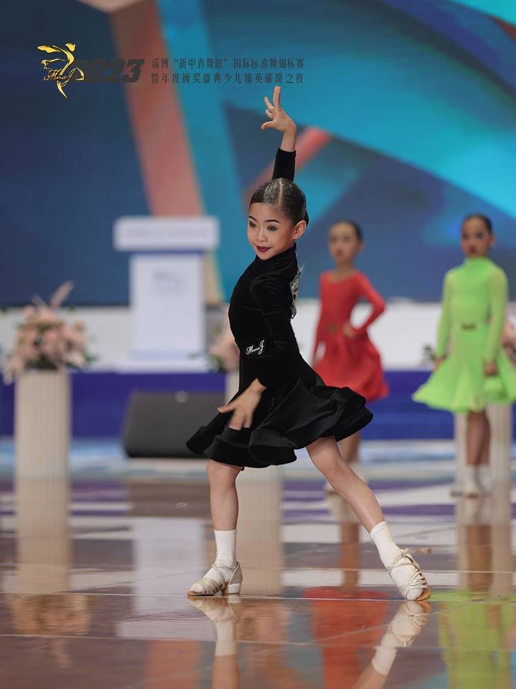 2024 spring and summer new imported Korean velvet professional Latin dance contest performance, breathable female young children advanced
