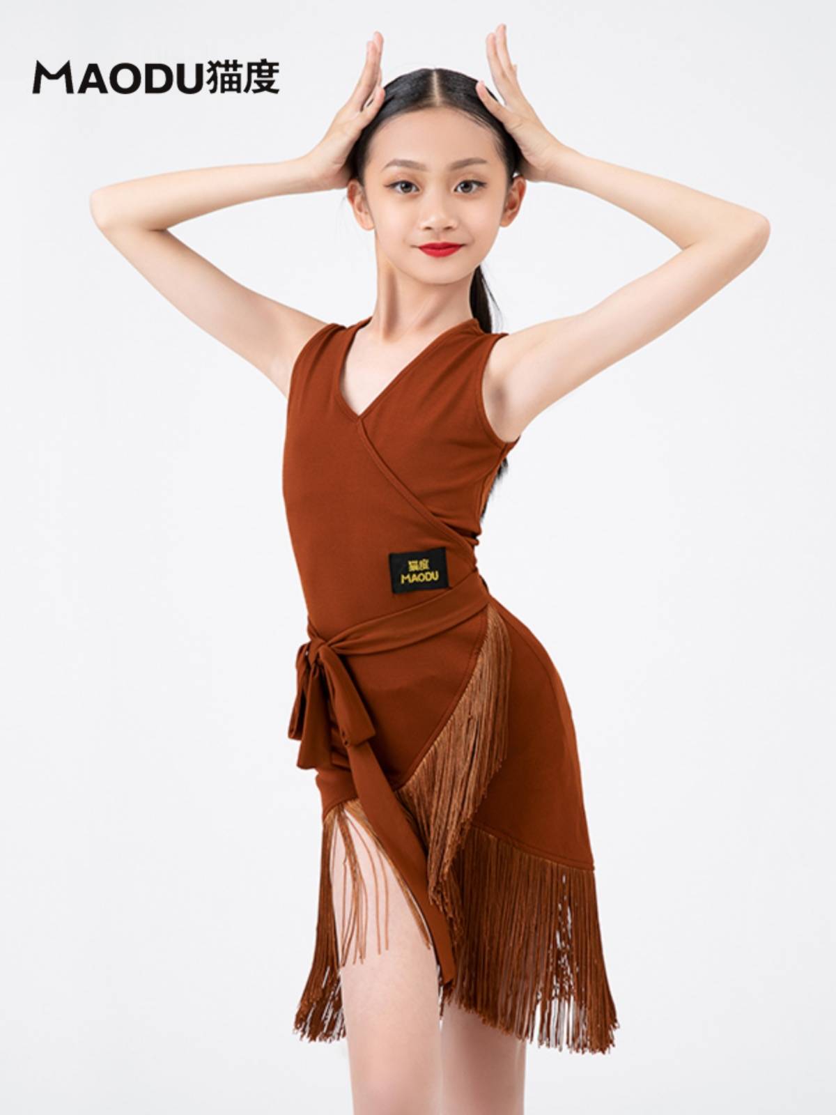 Sleeveless Latin Dance Clothing Girls Dance Skirt Practice Gong Server Children's Latin Dance Skirts Fragile Summer Summer