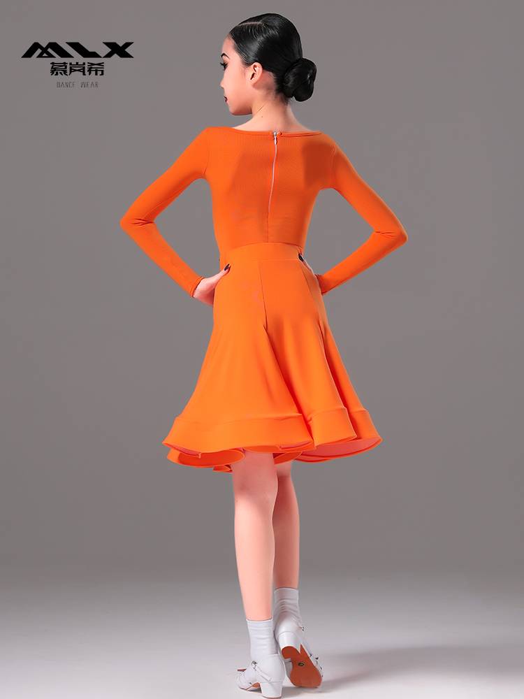 2024 New Latin Dance Children's Competition Clothing Children's Dance Examination Standard Standardment Regulations for Girls' Performance Services