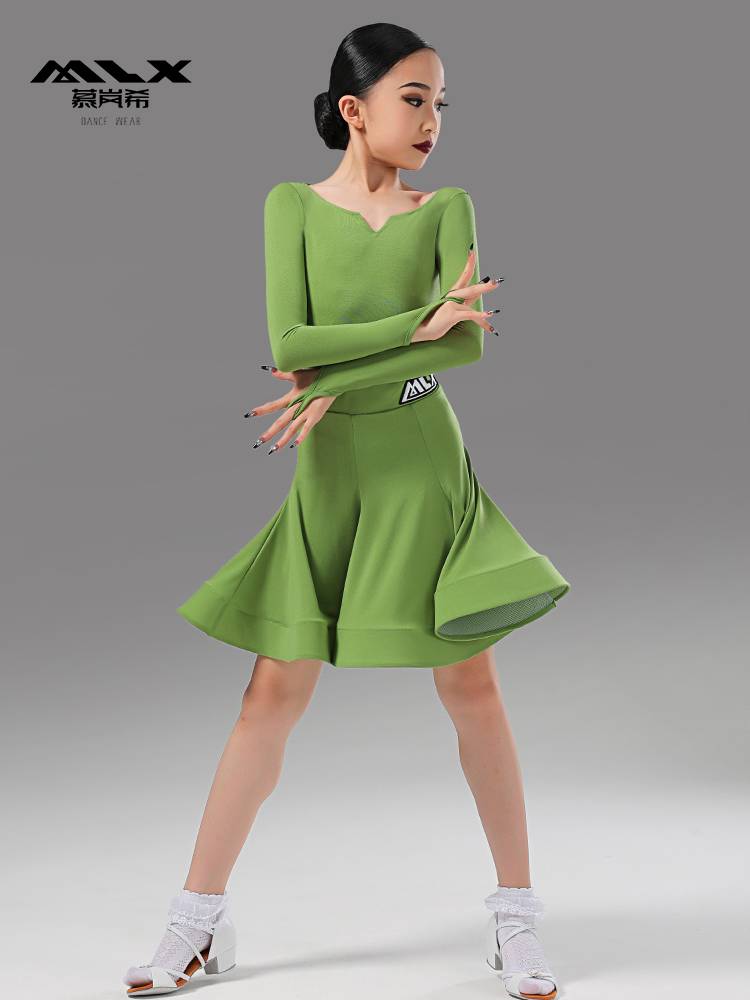 2024 New Latin Dance Children's Competition Clothing Children's Dance Examination Standard Standardment Regulations for Girls' Performance Services