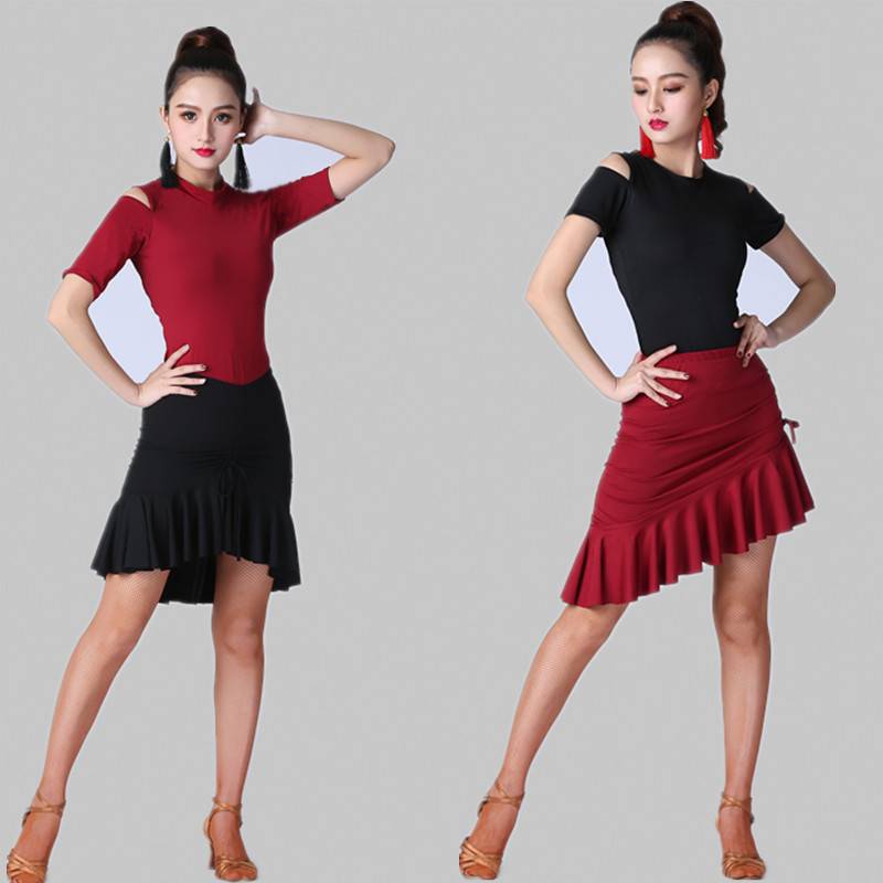 Latin dance bag hip fishtail skirt female adult practice half -body skirt mostly wears irregular skirt fish bone pumping skirt under the skirt