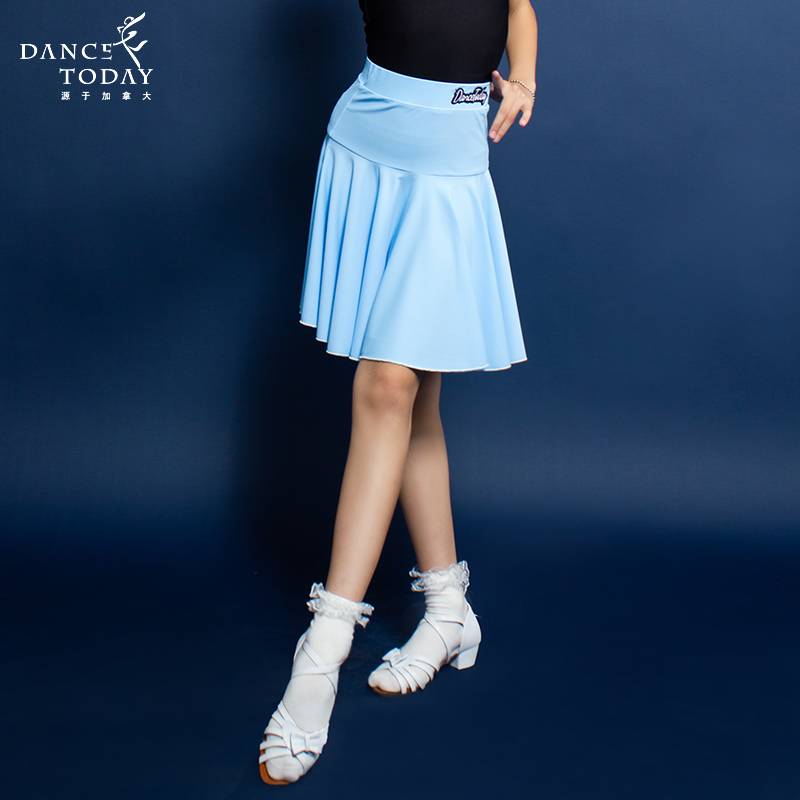 Brand Clearance-DT Latin Dance Children's Practice Services Dowager Boom Skirt Summer Performance Girl BW024