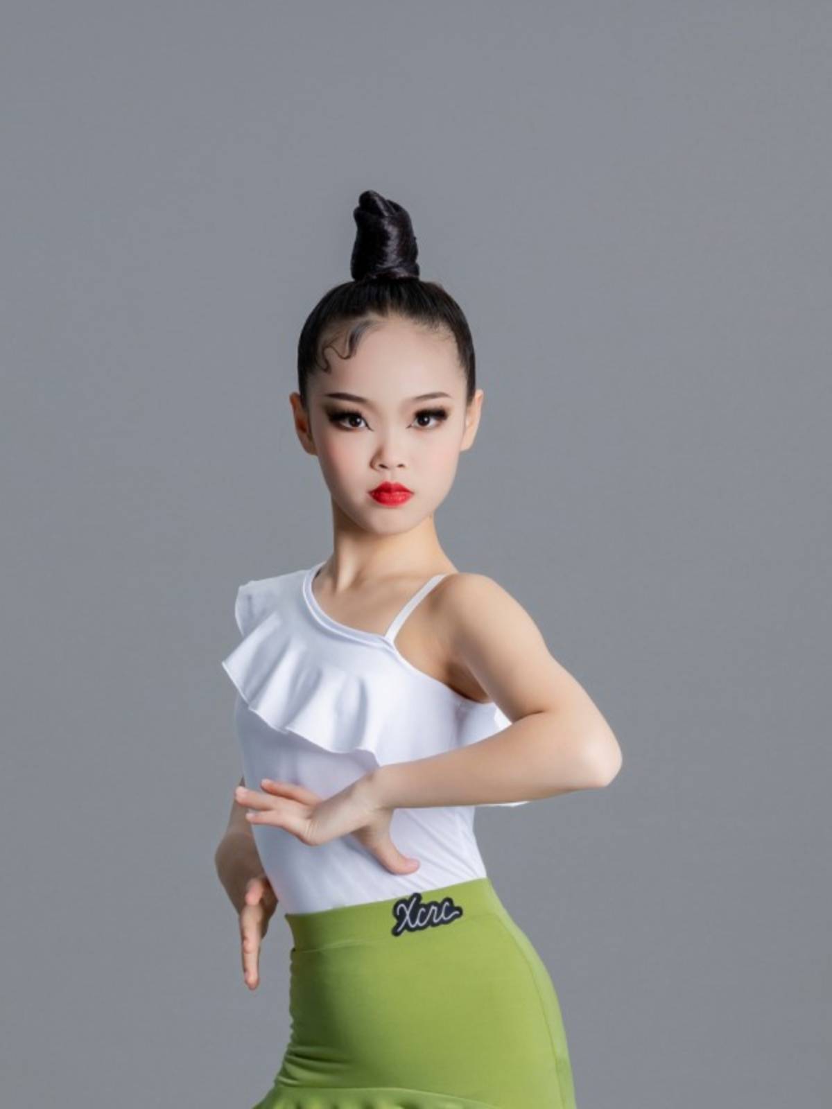 Girls Latin Dance Dance Disciples Stuck Top Children's Summer Training Server Supreme Dance Professional Dance Skin