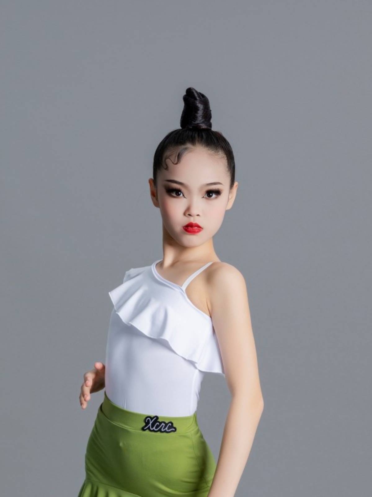 Girls Latin Dance Dance Disciples Stuck Top Children's Summer Training Server Supreme Dance Professional Dance Skin
