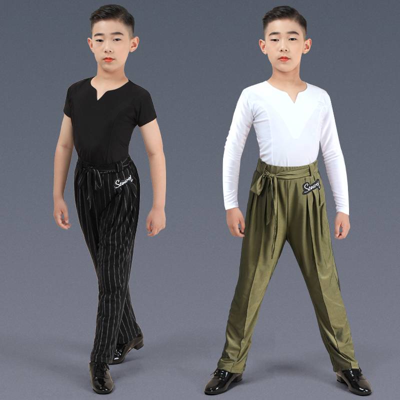 Latin dance clothing set children's young children in summer practice clothes tops, pants, boys, boys, boys, boys