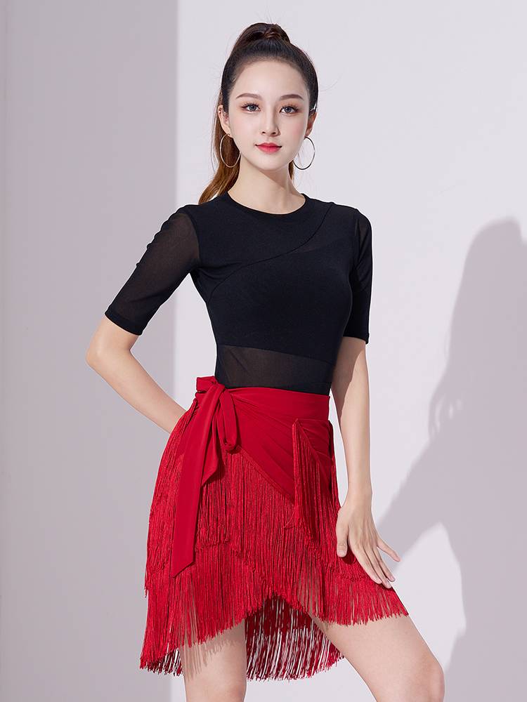 Latin dance skirt new practice clothing female adult skirt skirt under the skirt game dance performance clothes