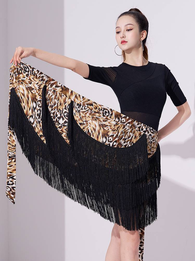 Latin dance skirt new practice clothing female adult skirt skirt under the skirt game dance performance clothes