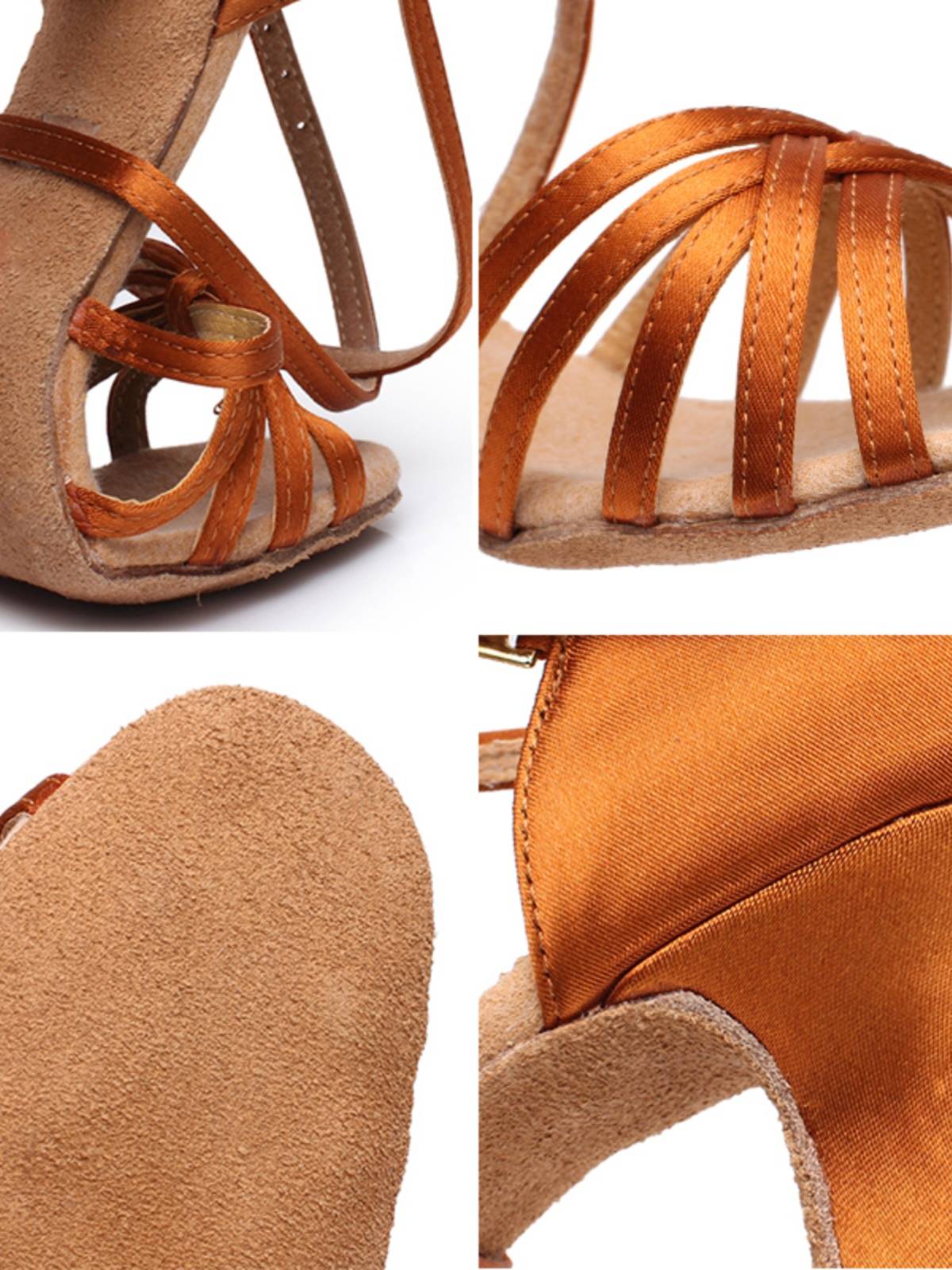 Latin dance shoes adult female middle female high -heeled multi -color Latin dance shoes soft soles of heels in the square dance shoes Latin shoes