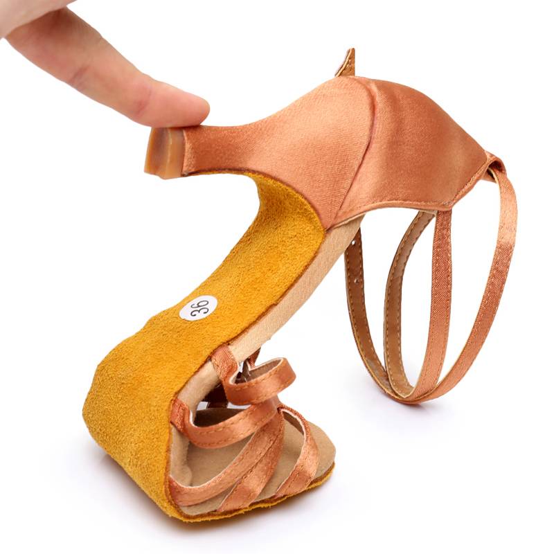 Professional Latin Dance Shoes Adult Ladies Adult Plaza Malnet Dance H Danning Shoes in High Heels Outdoor Dance