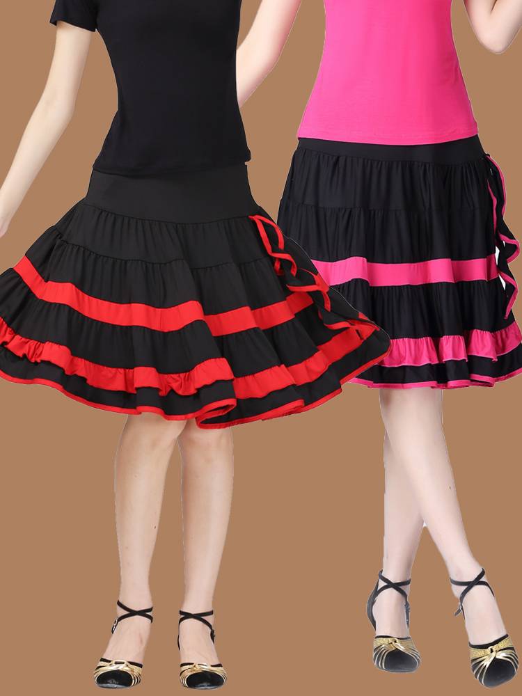 2024 Plaza dance skirt, dance dance skirt Latin dance skirt new skirt skirt short skirt dancing dance skirt female summer