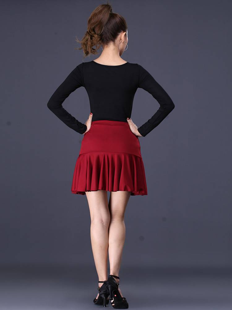 2023 Latin dance skirt Female adult skirt new dancing performance of ruffled skirt professional dance exercises