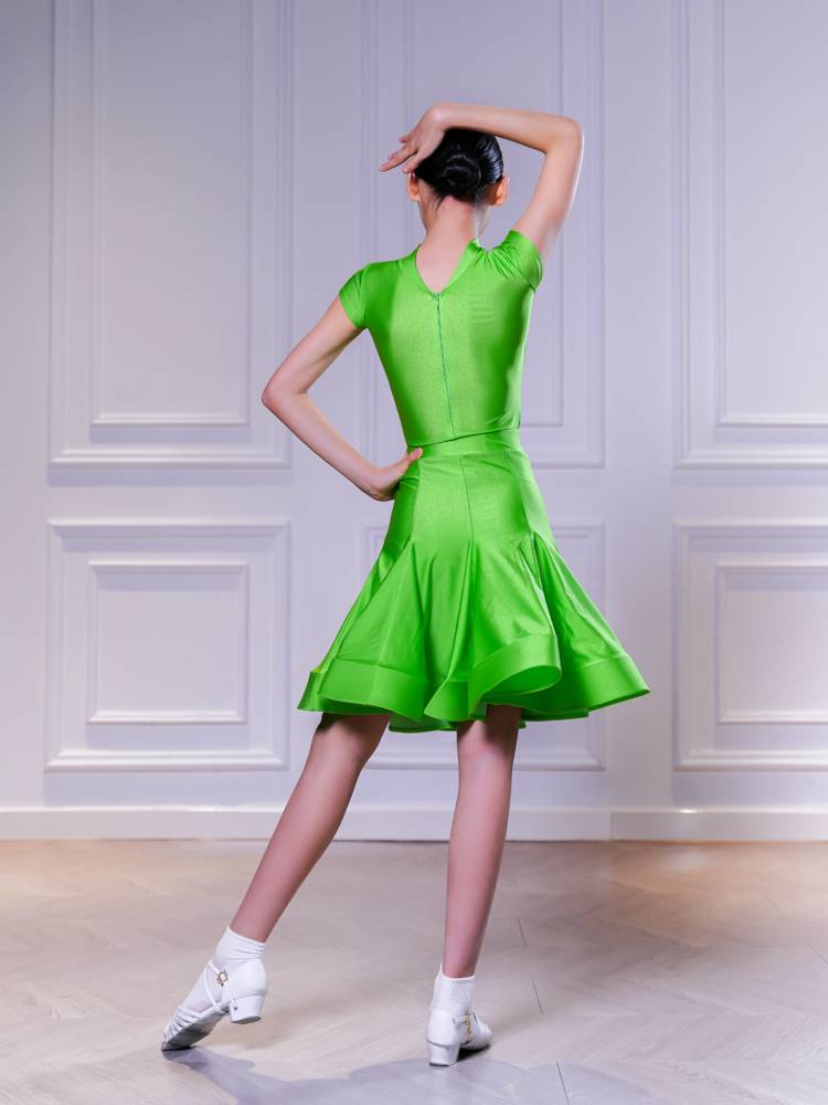 Children's Latin Dance high -end competition stipulates professional dance practice uniform performance performance show set 2024 new models