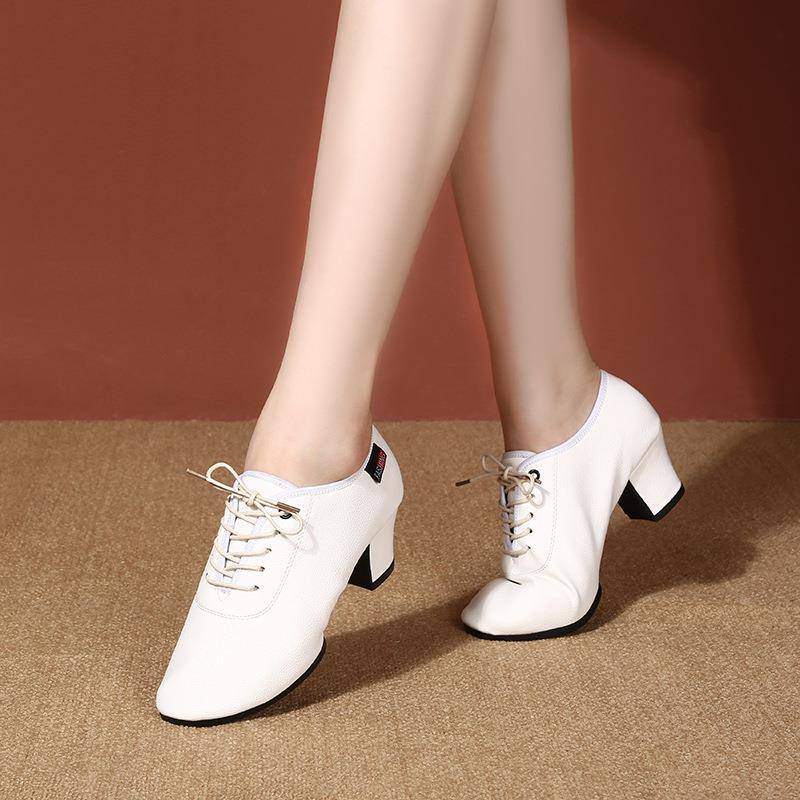 New Women's Latin Dance Shoes Soft Wave Plaza dance adult teachers with beef tendon dance shoes dance shoes