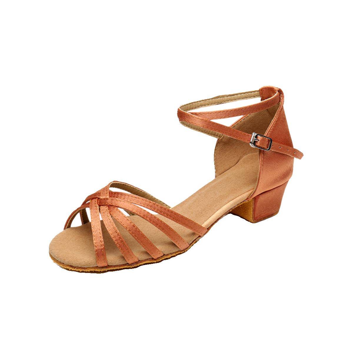 Leya Pond professional Latin dance shoes female adult heels are soft and comfortable 3.5 soft bottom high heel children's practice shoes
