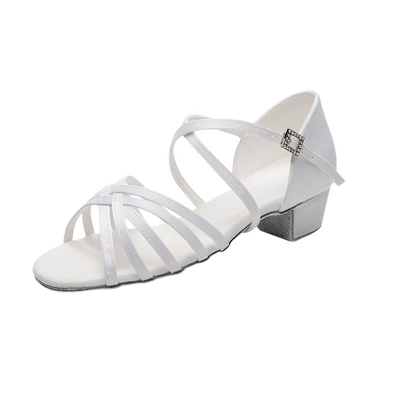Latin dance shoes girls and child beginners white professional girl soft bottom summer children's new dance dance shoes
