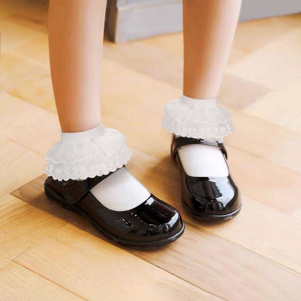 Girls' lace socks Summer Children's Socks Spring and Autumn White Latin Dance Princess Sock