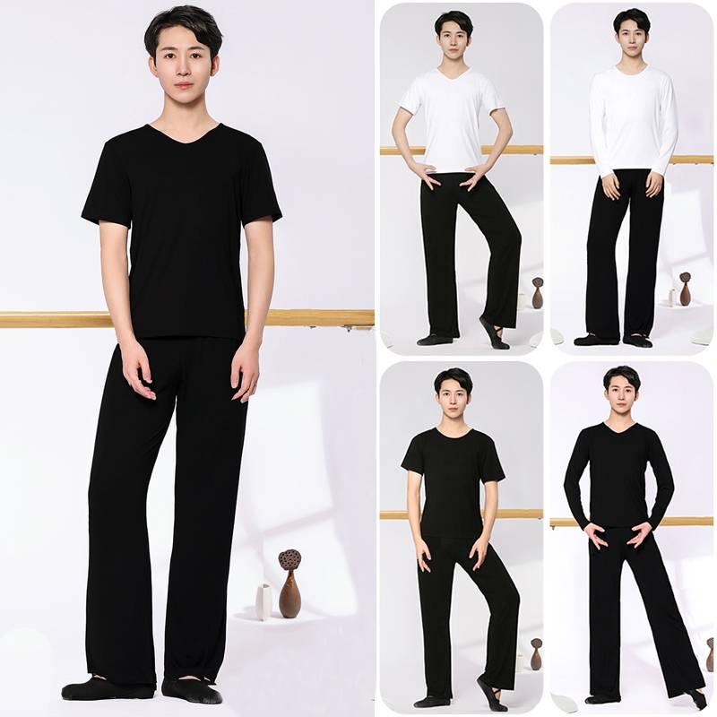 Dance clothes practice service men's loose student -shaped physical clothing modern dance dance national dance pants suit